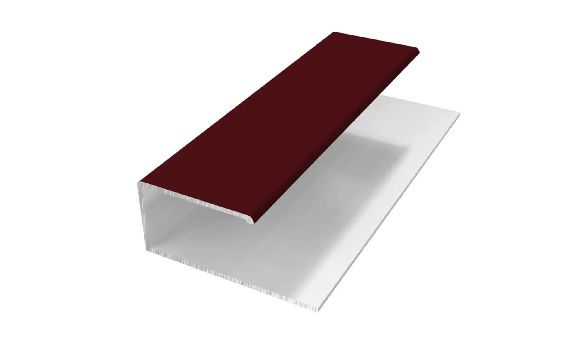 U-Profil (1 Del) Alu/PVC Folierad Vinröd