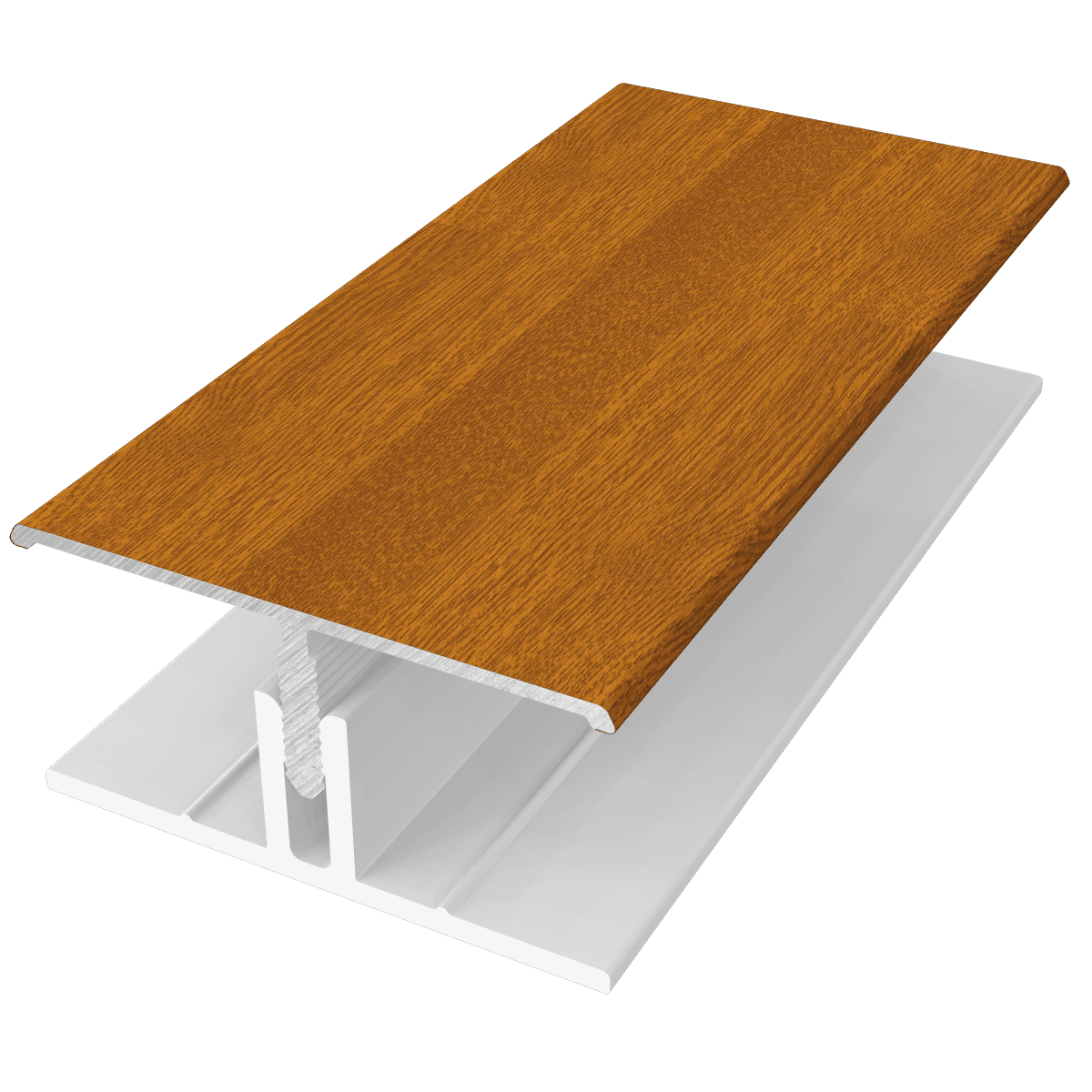 H-Profil (2 Del) Aluminium / PVC Folierad Ljus Ek