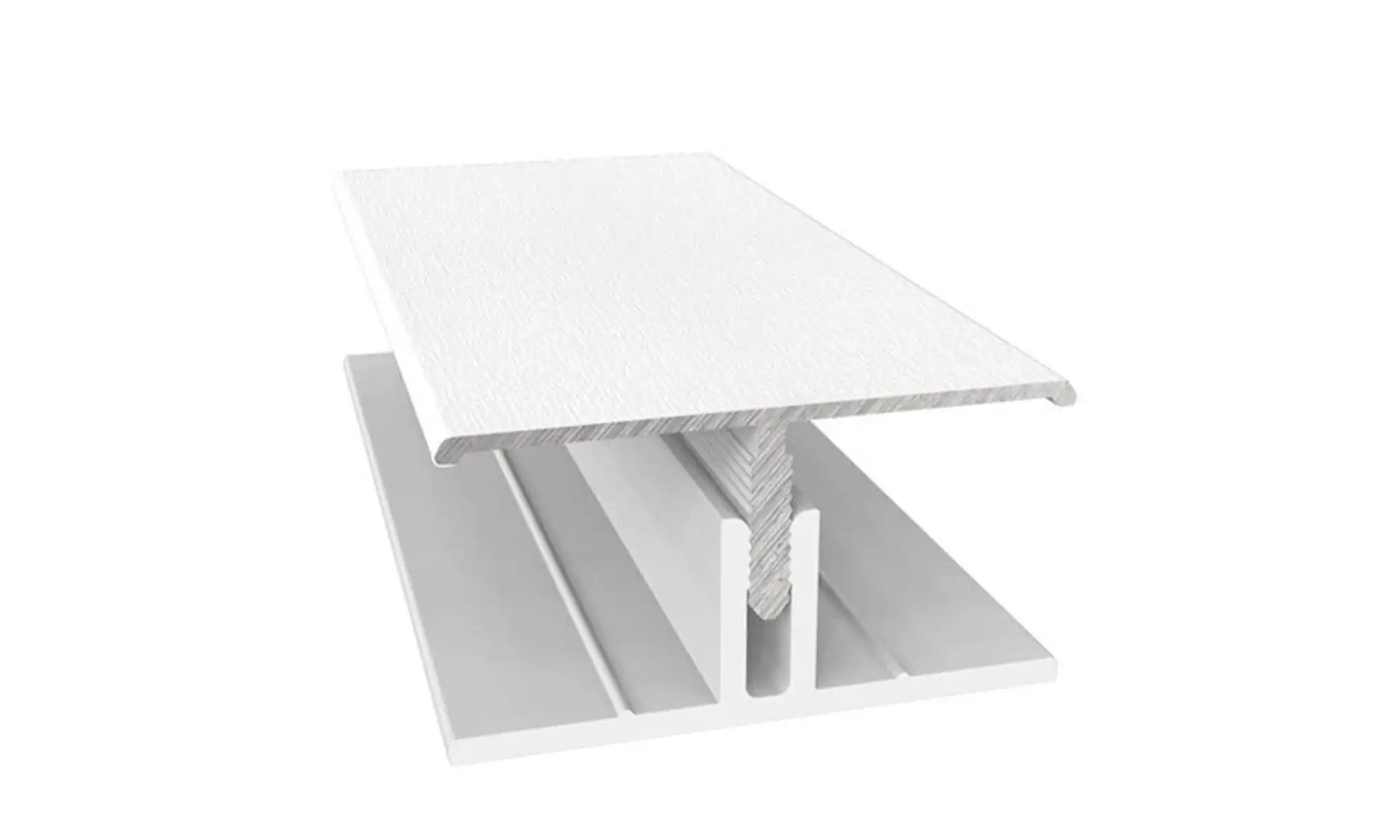 H-Profil (2 Del) Aluminium / PVC Folierad Vit