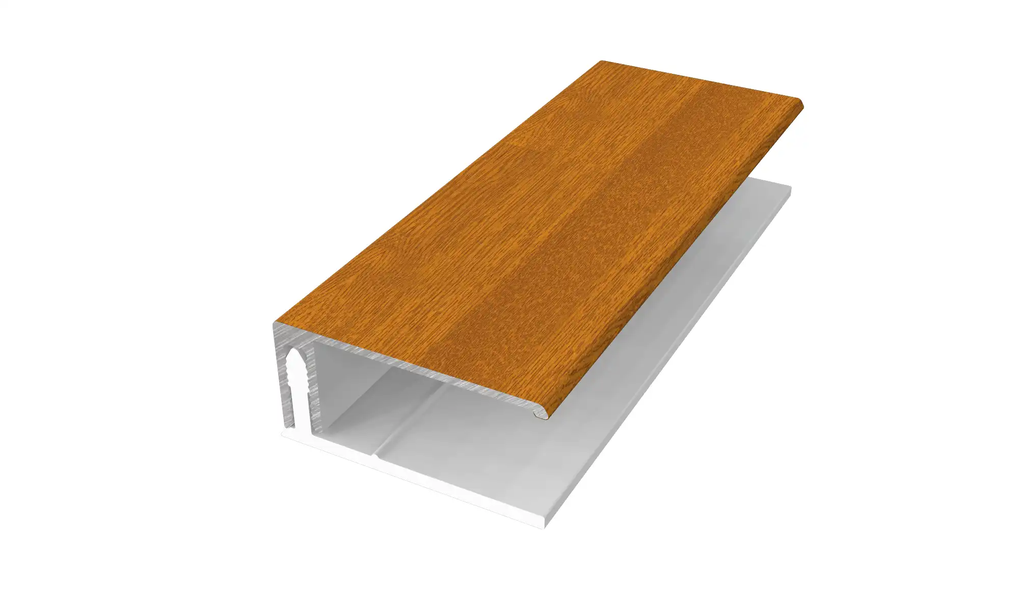 U-Profil (2 Del) Aluminium / PVC Folierad Ljus Ek