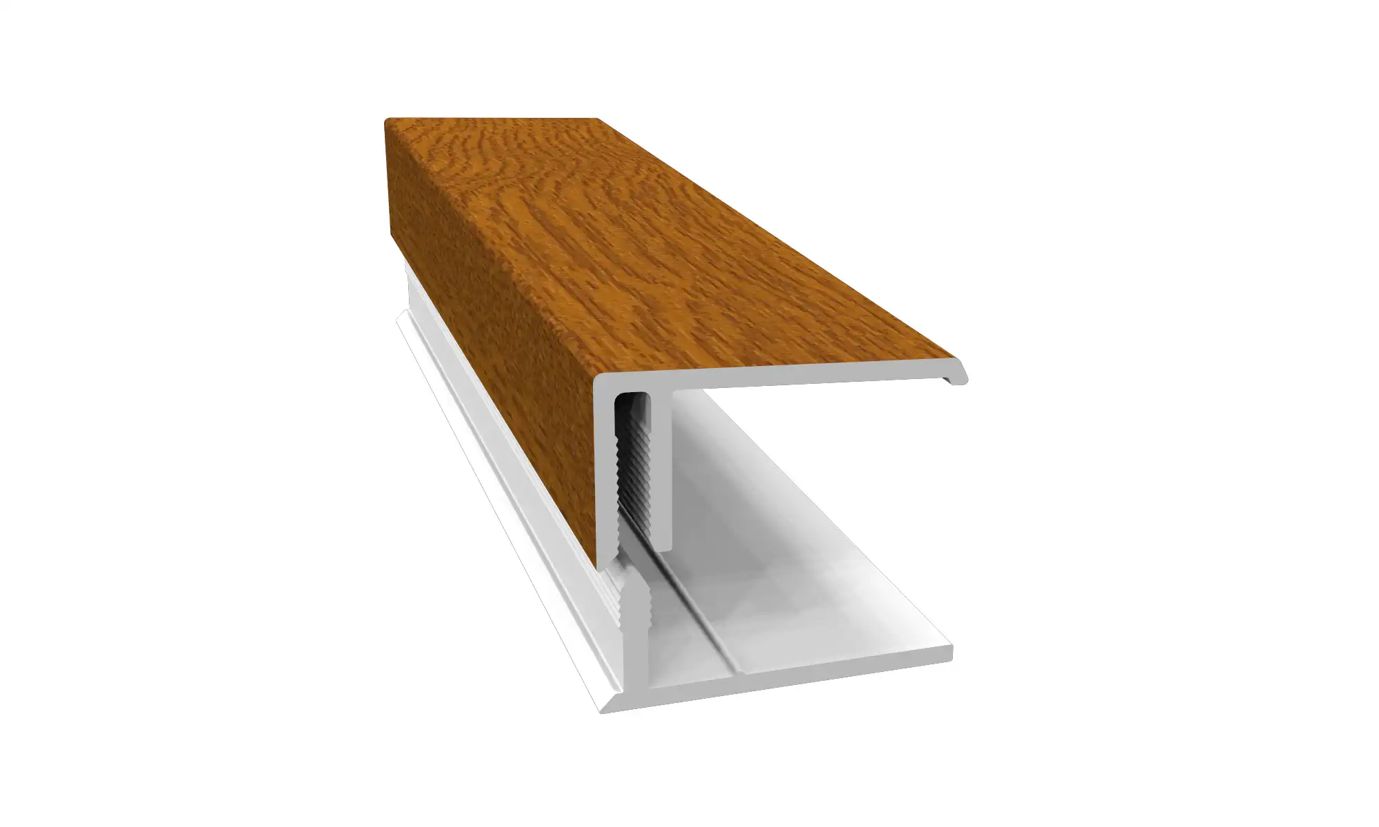 U-profil (2 del) PVC/PVC Folierad Ljus ek