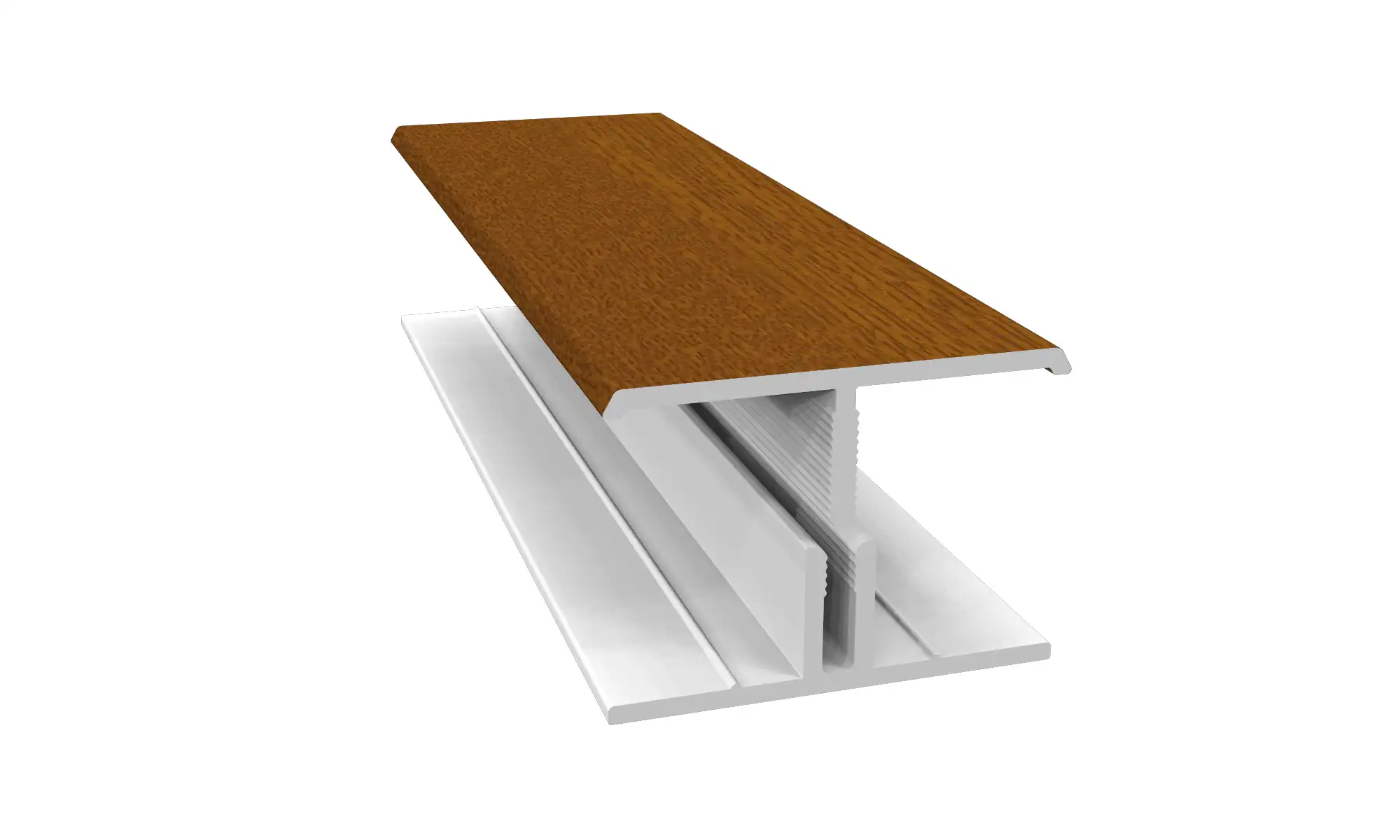 H-Profil (2 Del) PVC/PVC Folierad Ljus ek