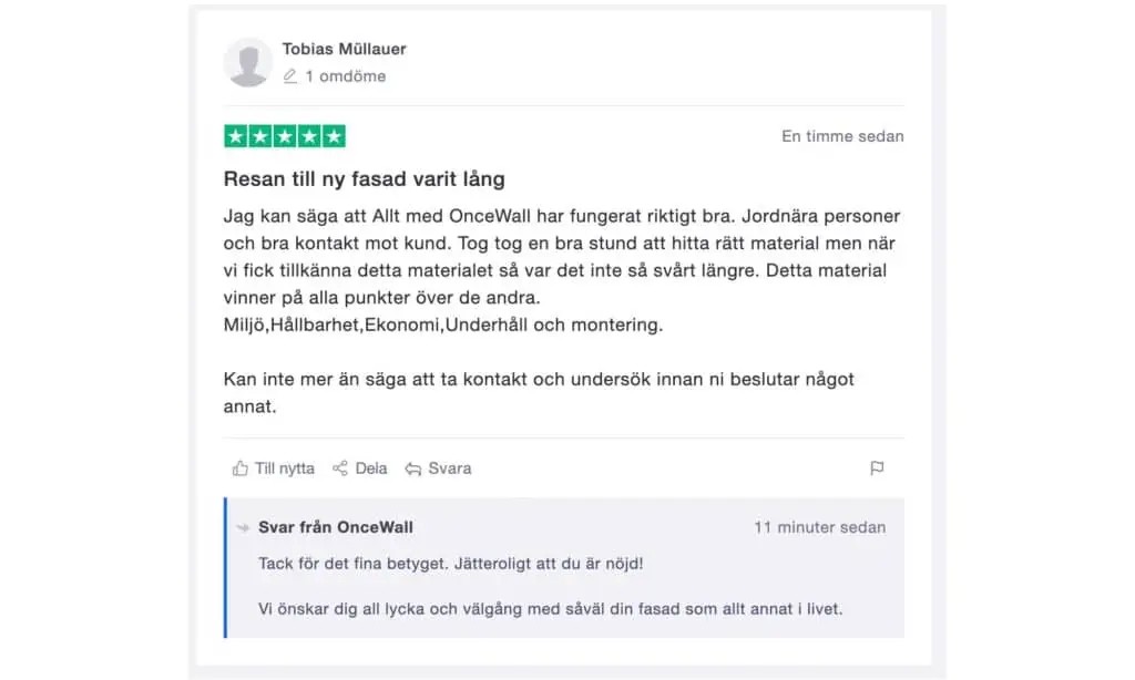 Tobias ger OnceWall kanon betyg!